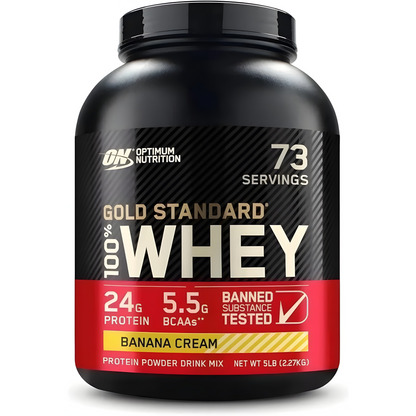 Optimum Nutrition Gold Standard Whey Protein, Banana Cream, 2LB