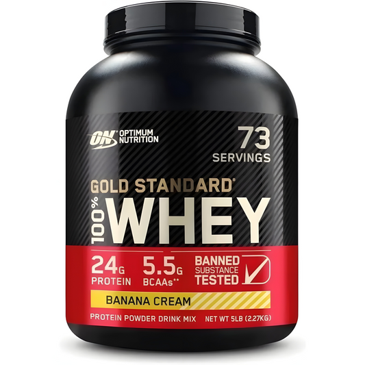 Optimum Nutrition Gold Standard Whey Protein, Banana Cream, 2LB