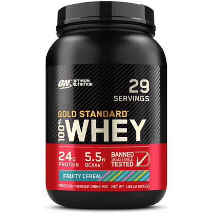 2 Pound, Optimum Nutrition Gold Standard 100% Whey Protein Powder