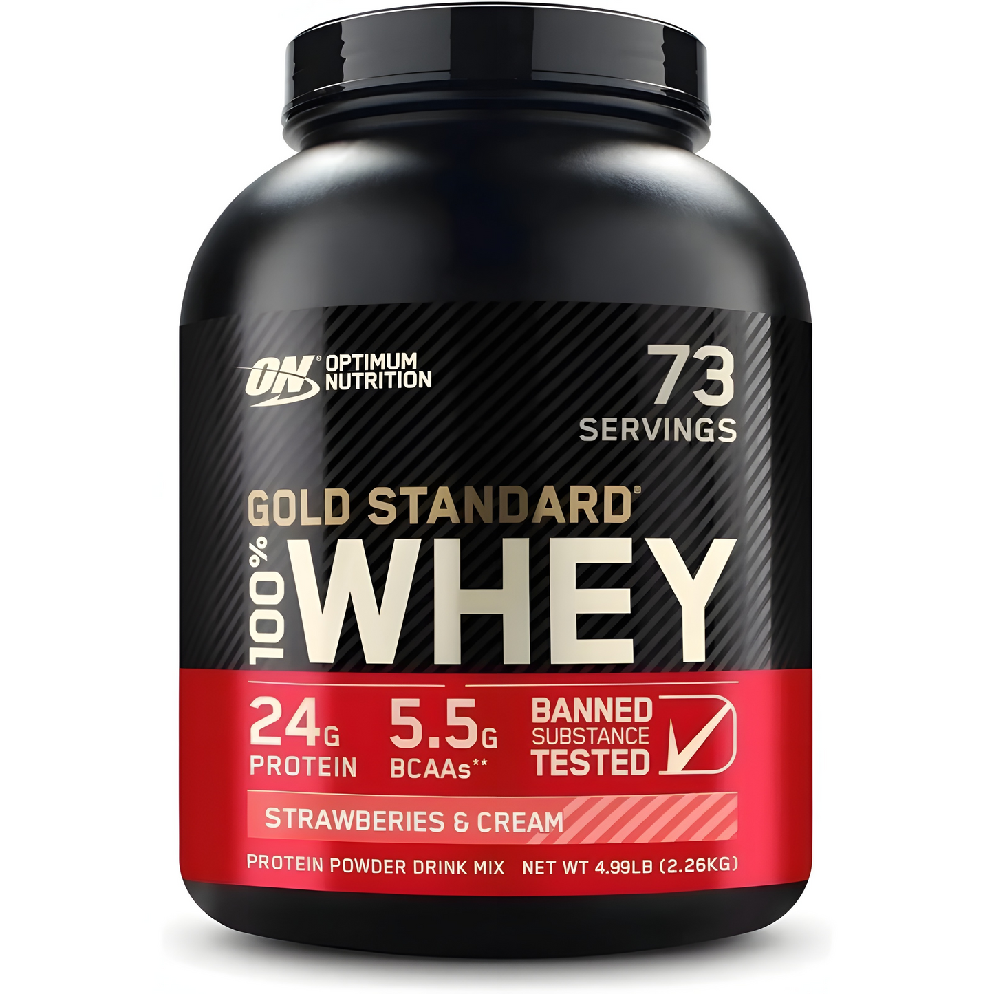 2 Pound, Optimum Nutrition Gold Standard 100% Whey Protein Powder