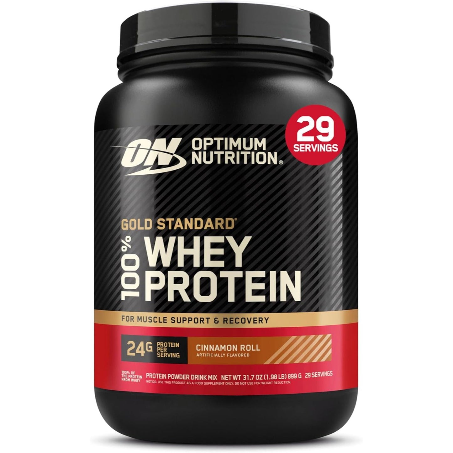 2 Pound, Optimum Nutrition Gold Standard 100% Whey Protein Powder