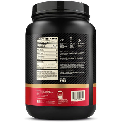 Optimum Nutrition Gold Standard Whey Protein, Cookies & Cream, 2LB